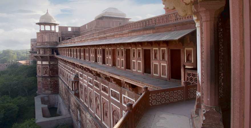 Rotes Fort von Agra in Urrat Pradesh in Indien