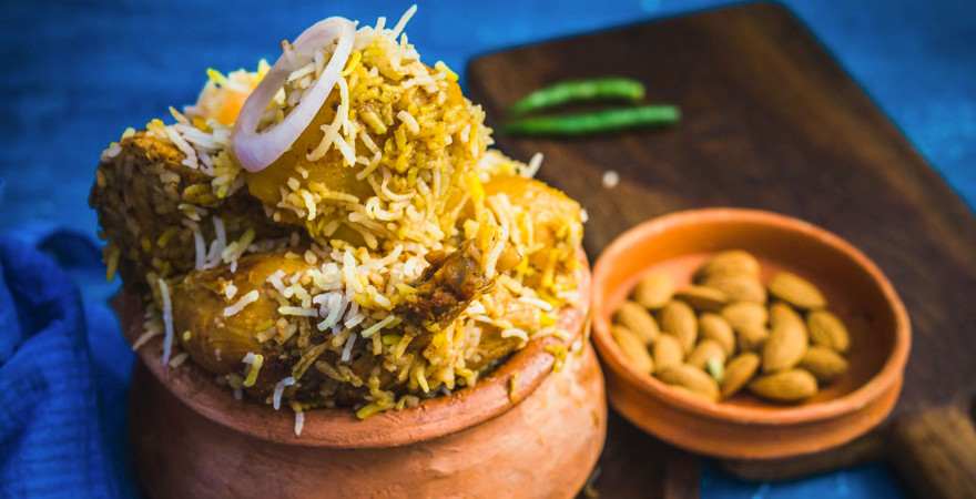 Typisch indisches Reisgericht Biriyani