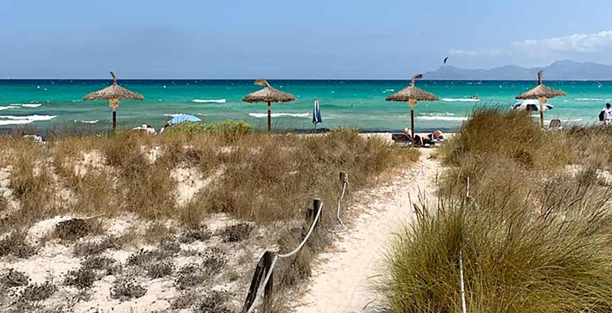 Weg zum Strand auf Mallorca