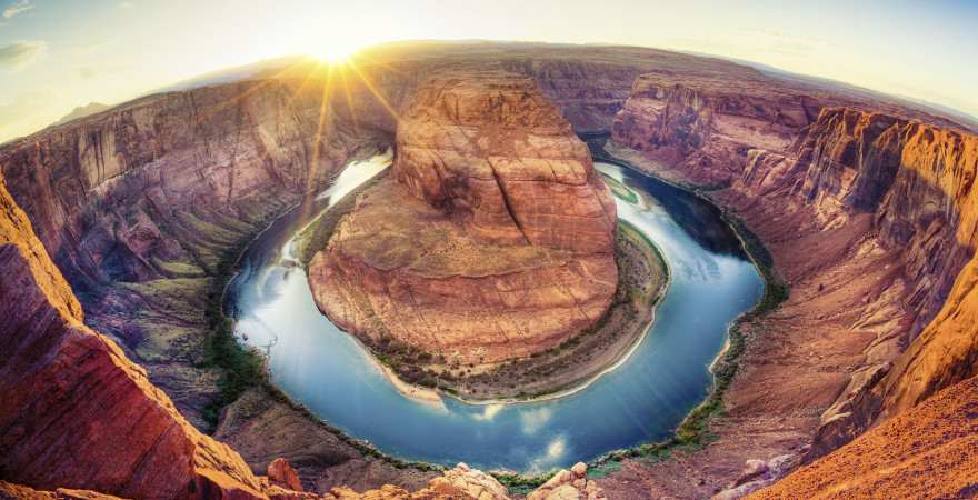 Eine Schleife des Colorado im Grand Canyon