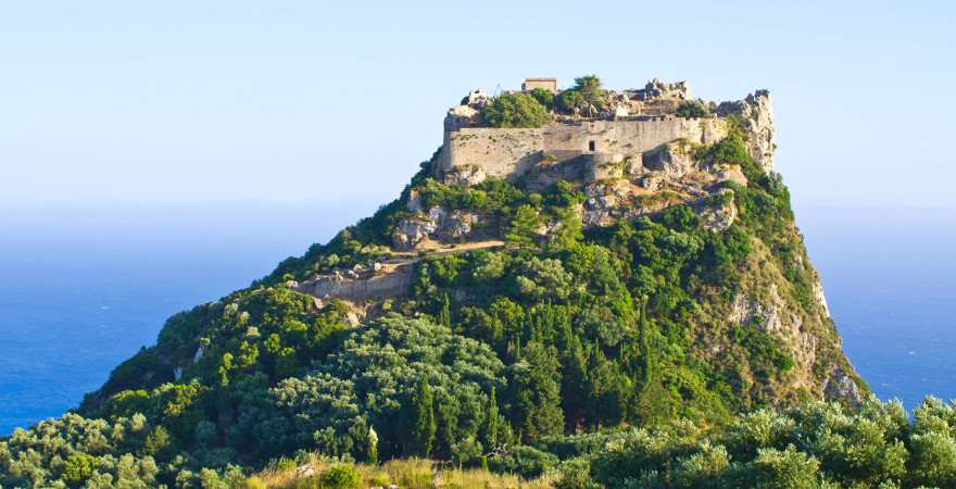 Die Ruine von Angelokastro auf Korfu
