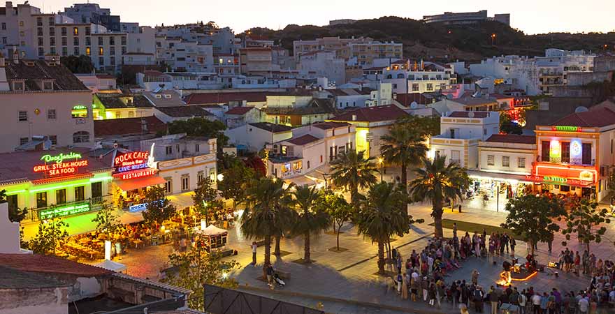 People in Albufeira, Algarve, Portugal