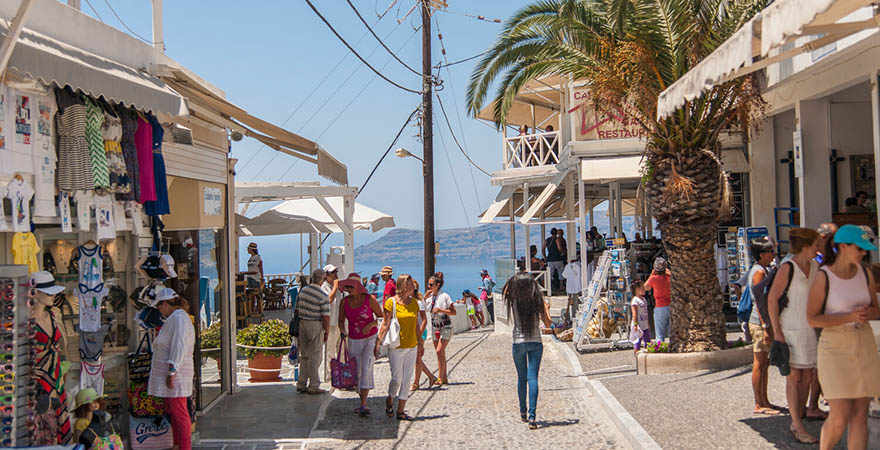 Fira shopping Santorin