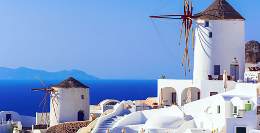 Santorin Windmühlen