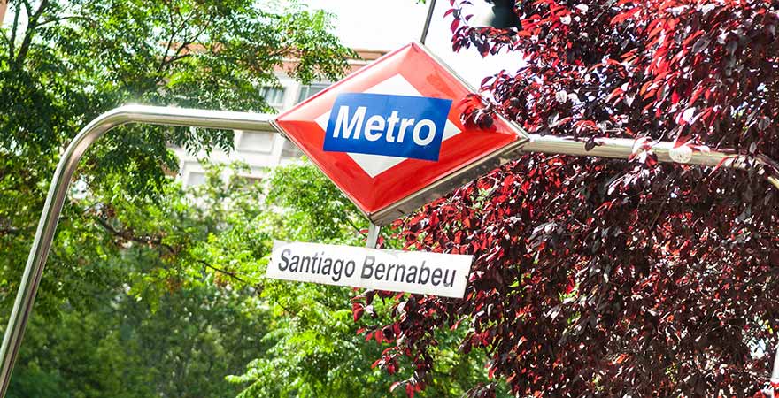 Metro-Schild in Madrid