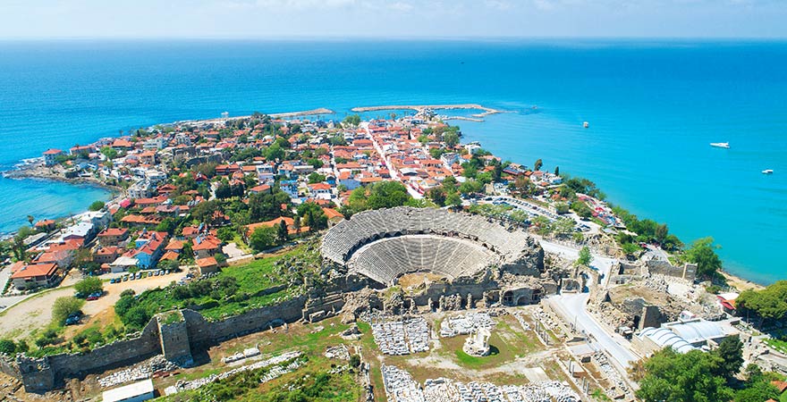 Ampitheater von Side in der Türkei