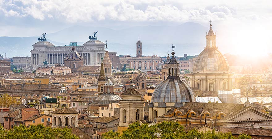 Skyline von Rom in Italien