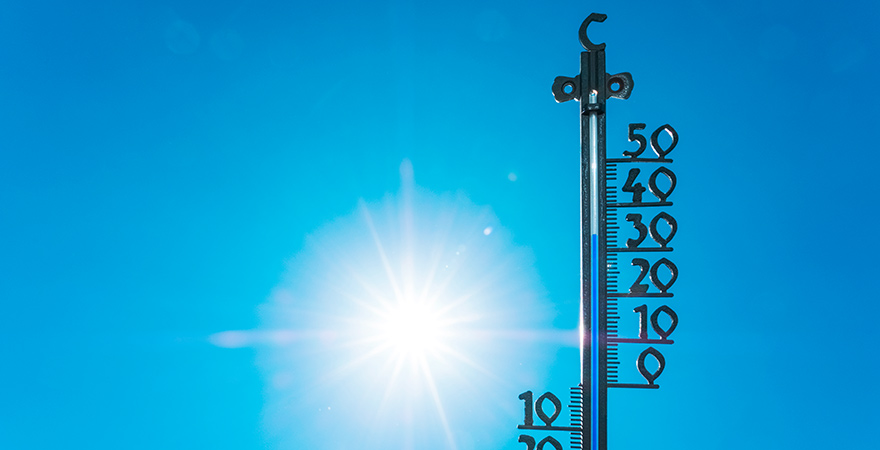 Thermometer bei Hitze