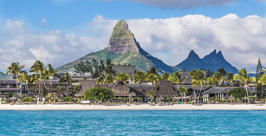 Kulisse vom Flic-en-Flac auf Mauritius