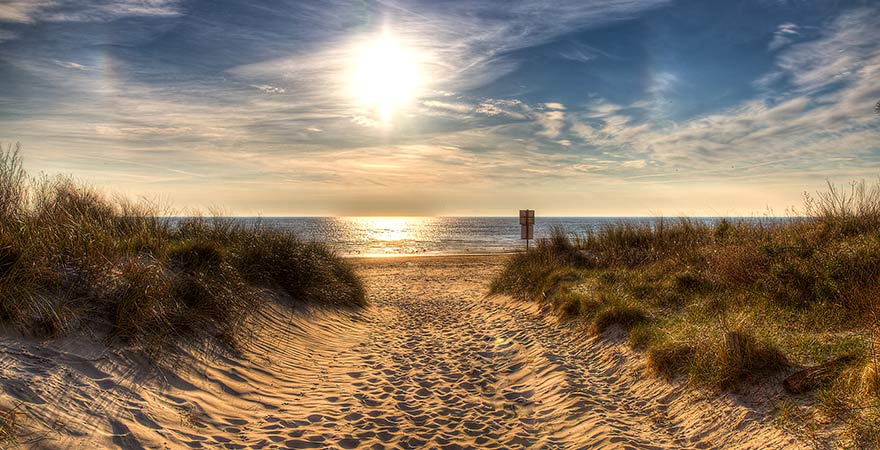 Sonnenaufgang am Strand in Usedom
