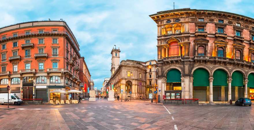 zentraler platz in der Altstadt von mailand