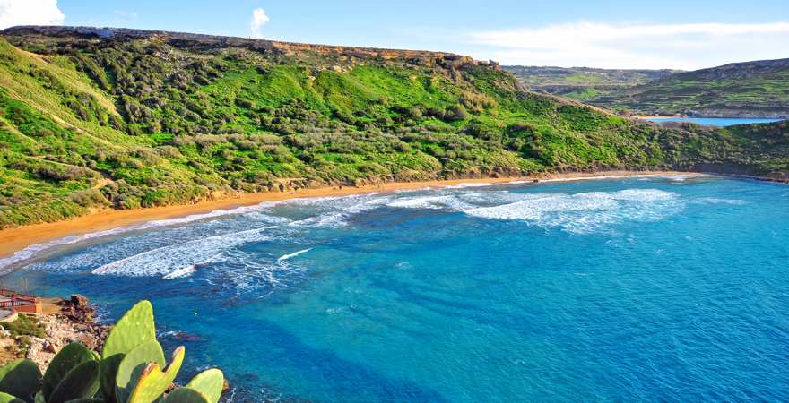 Bucht mit sandstrand auf Malta