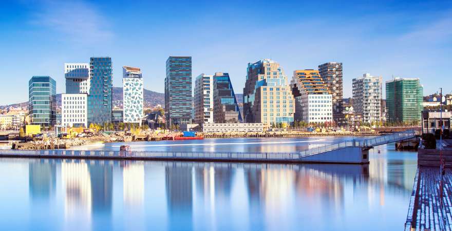 Hochhäuser an Oslos Küste