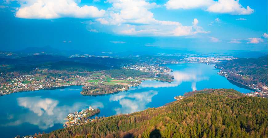 panoramablick über den Wörthersee