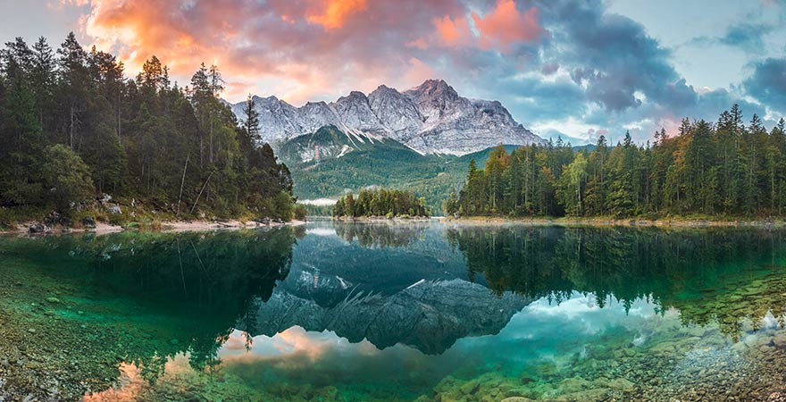 Eibsee bei Garmisch-Partenkirchen in Bayern