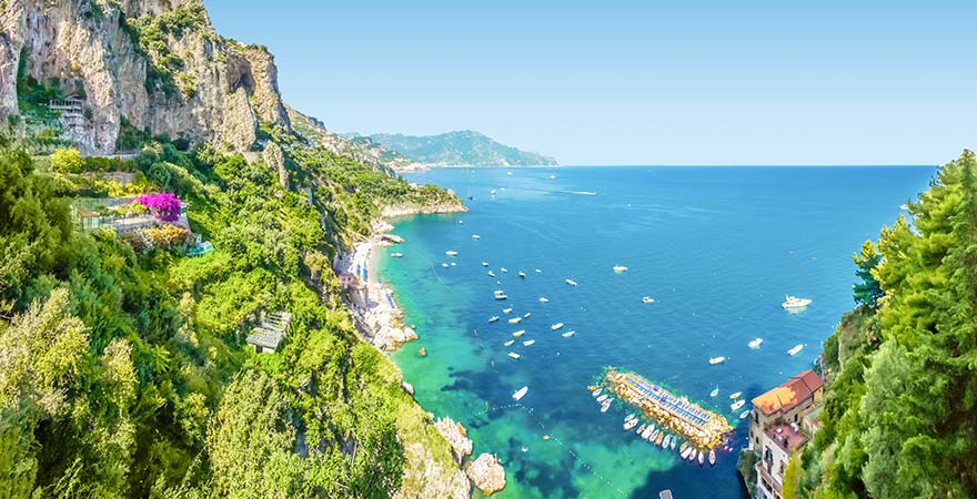 Amalfiküste am Golf von Salerno in Italien