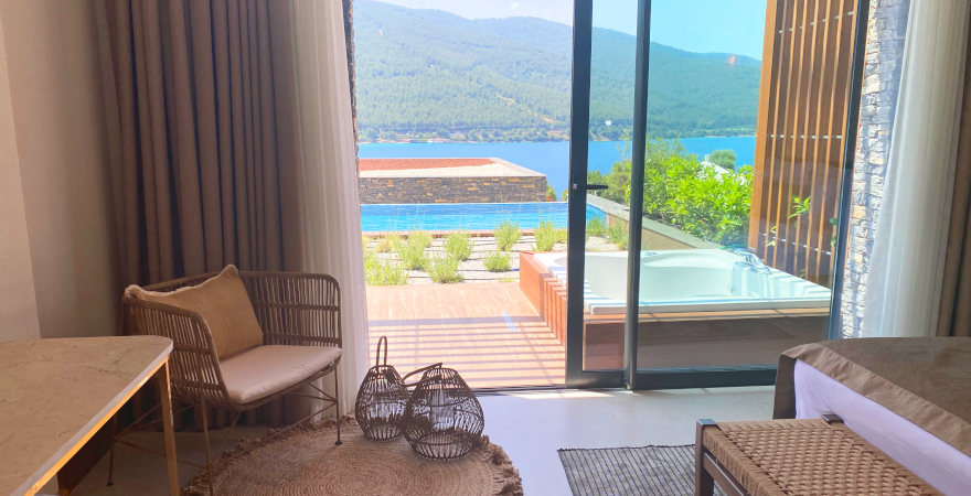 Blick aus dem Zimmer im La Blanche Island in Bodrum