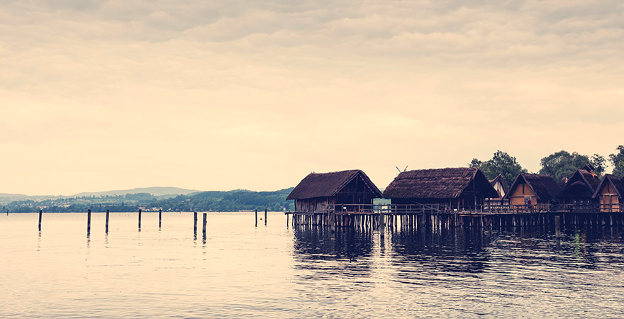 Prähistorische Pfahlbauten in Unteruhldingen am Bodensee
