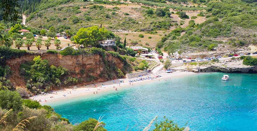 Strandabschnitt von weitem