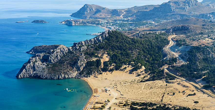 Tsambika Beach auf Rhodos in Griechenland