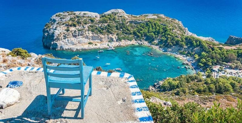Anthony Quinn Bay auf Rhodos in Griechenland