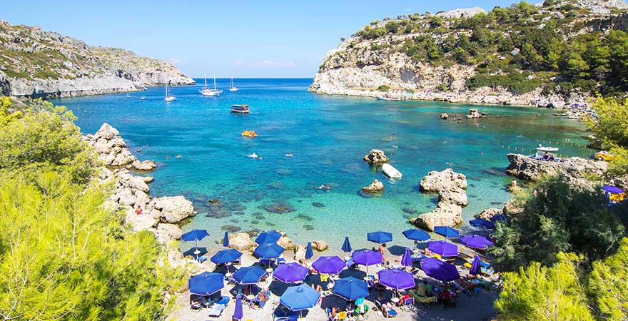 Anthony Quinn Bay auf Rhodos in Griechenland