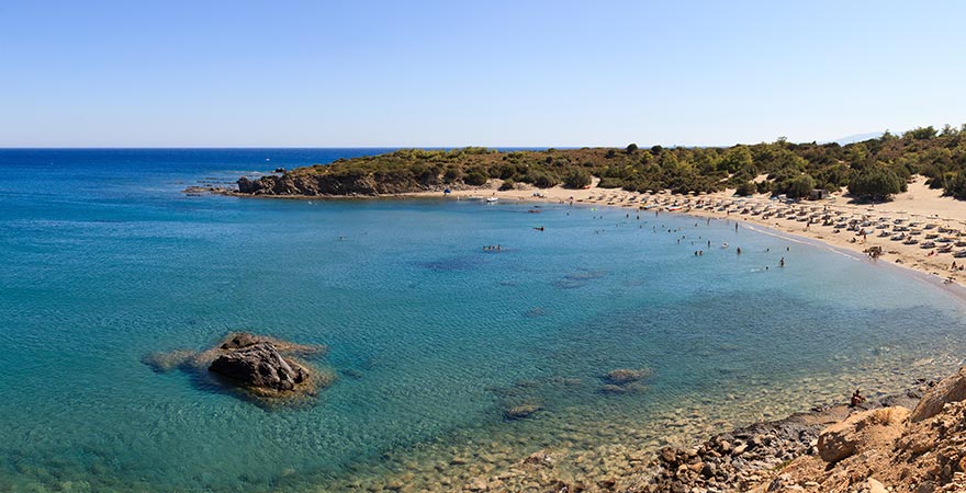 Glystra Beach auf Rhodos in Griechenland