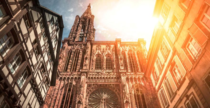 Strassburger Münster im Sonnenlicht