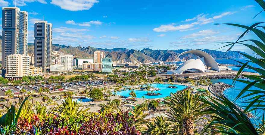 Panorama von Santa Cruz, der Hauptstadt von Teneriffa, Kanaren, Spanien