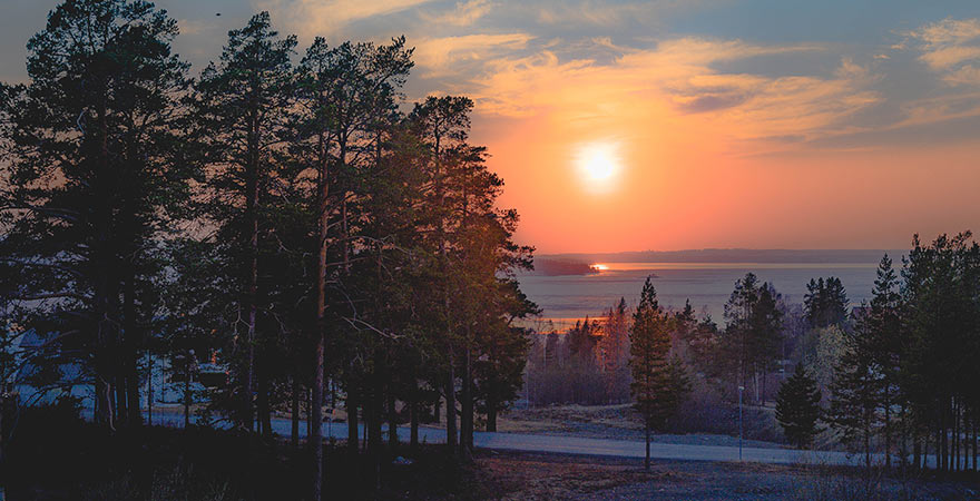 Der See Storsjön in Schweden