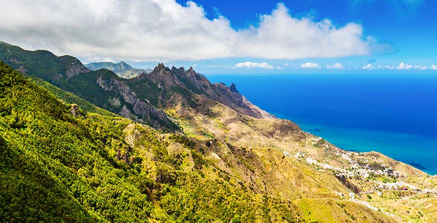 Anaga-Gebirge vom Aussichtspunkt El Bailadero auf Teneriffa