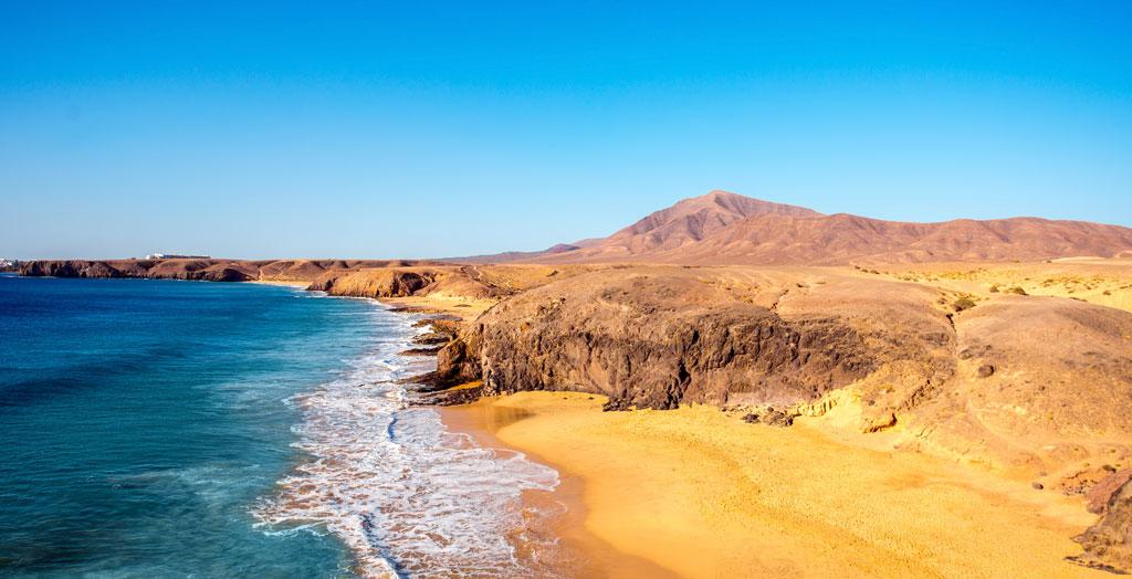 Papagayo-Strand auf Lanzarote, Kanarische Inseln, Spanien