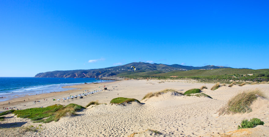 Kiten am Cascais Beach in Portugal