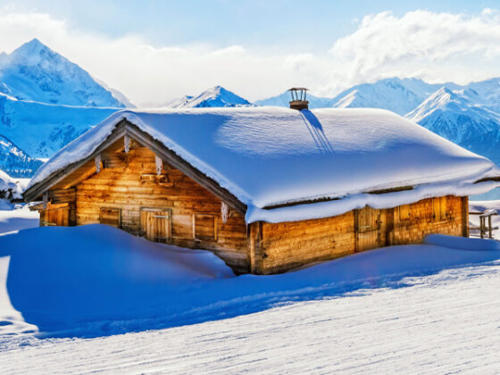 Haus, Winter, Schnee, Berge