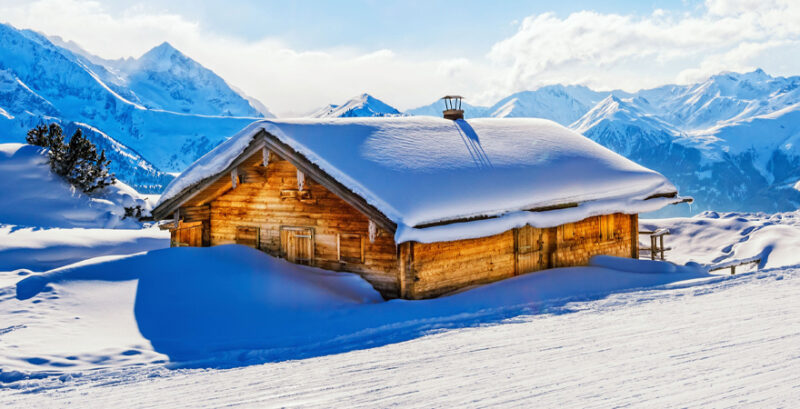Haus, Winter, Schnee, Berge