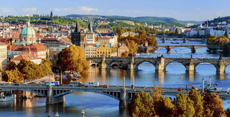 Ausblick auf Prag und Moldau
