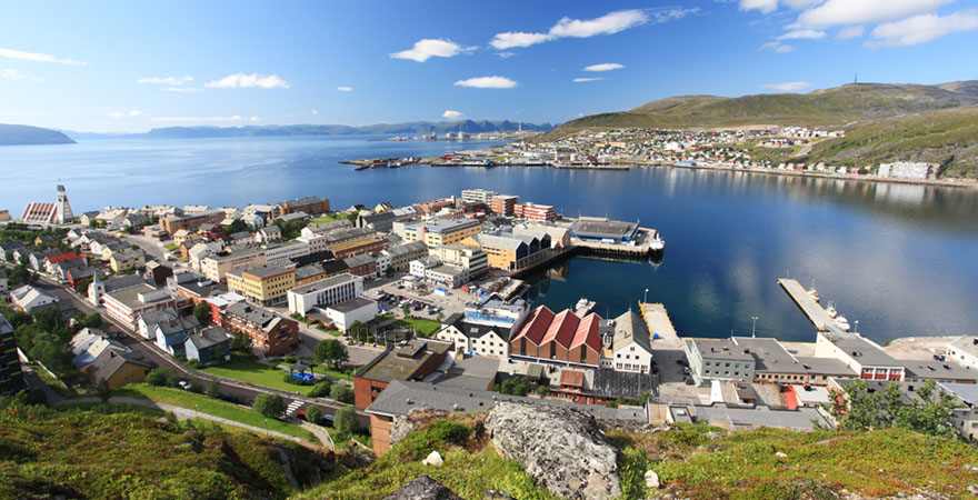 Hafen in Hammerfest, Norwegen