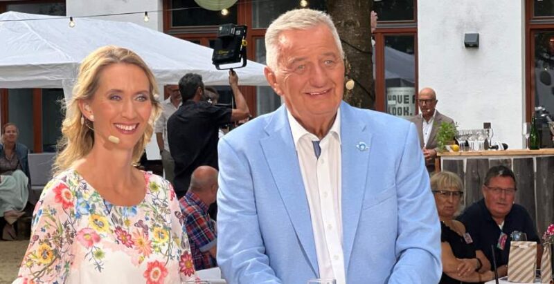 Reiner Meutsch und Melanie Benz beim Fly & Help/ sk.TV VIP Sommerfest 2025