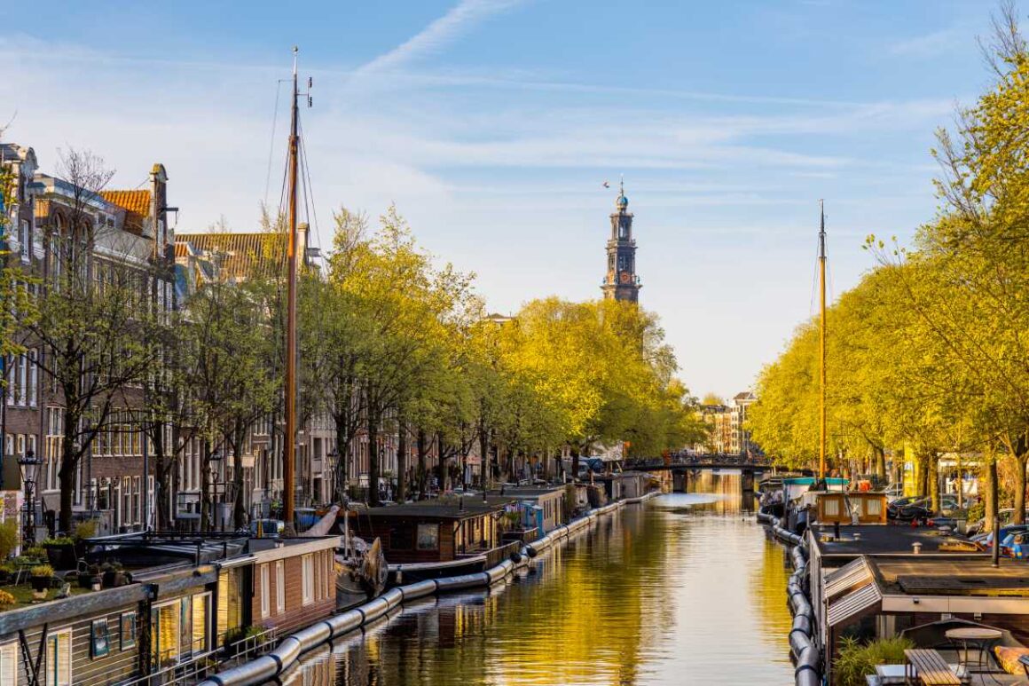 Amsterdam Prinsengracht im Sonnenschein