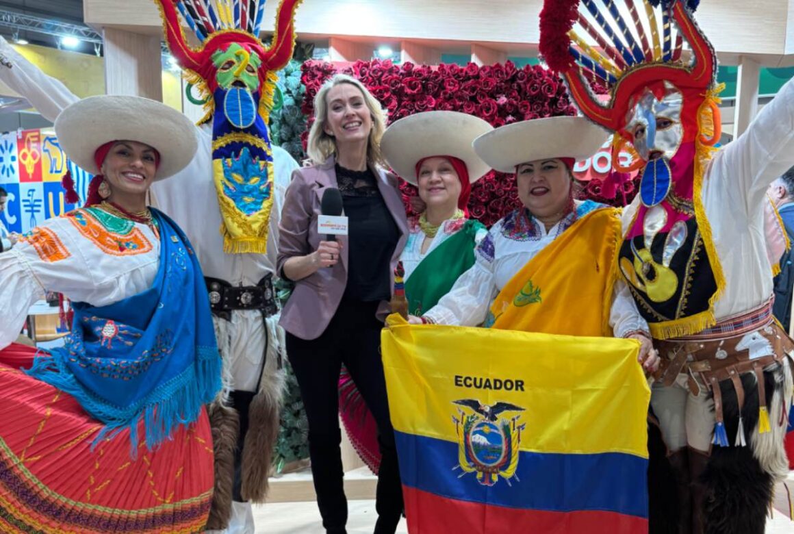 Melanie Benz am Stand von Ecuador auf der ITB 2026