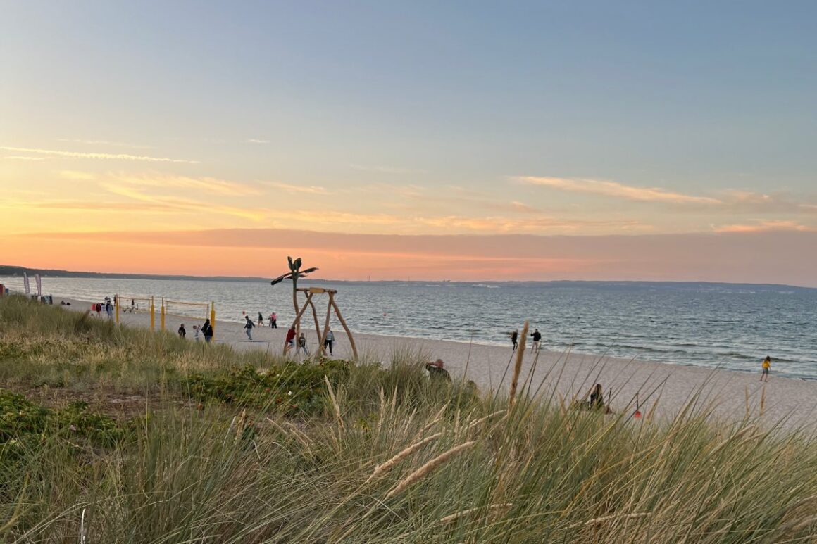 Sonnenuntergang am Strand von Binz auf Rügen