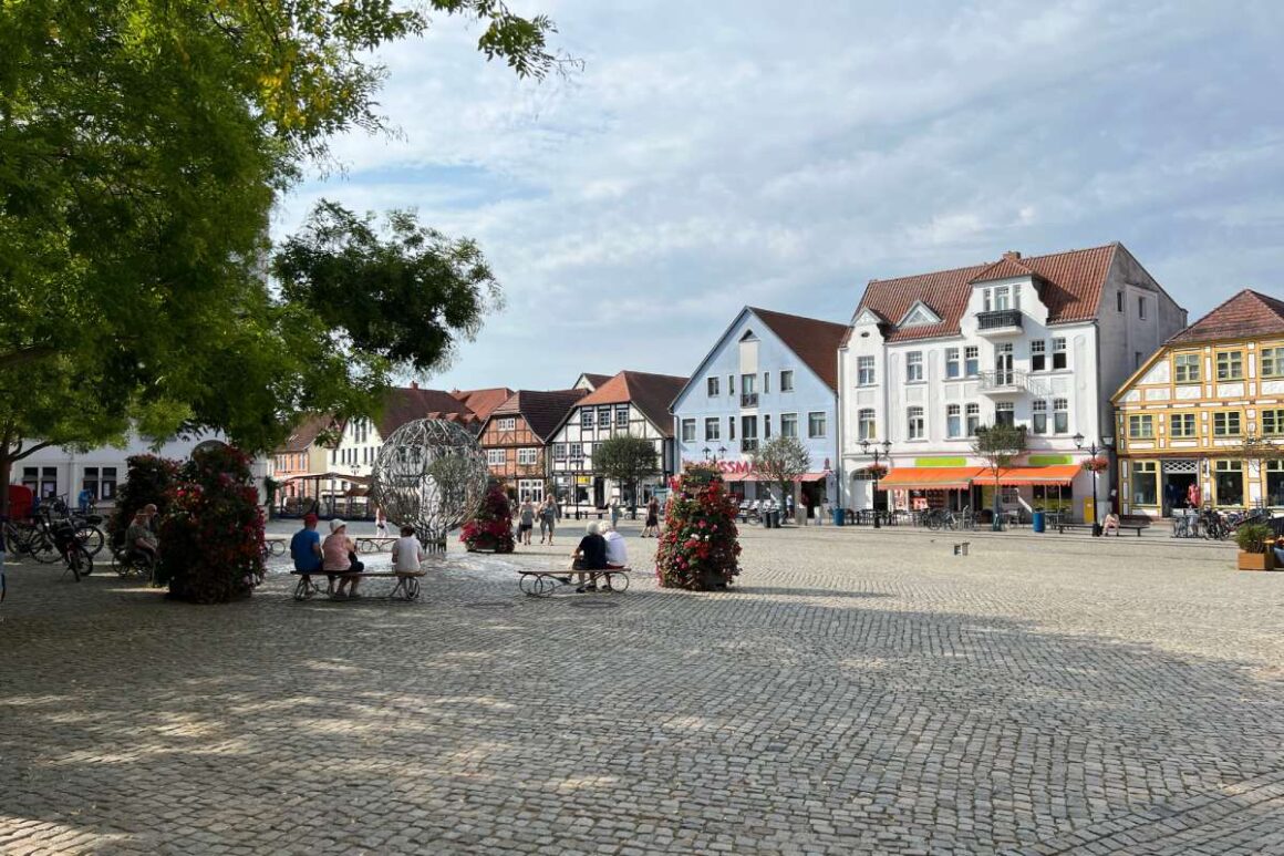 Marktplatz in Waren, Mecklenburg Vorpommern