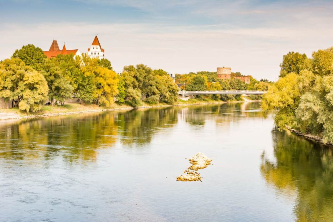 Blick auf die Donau in Ingolstadt