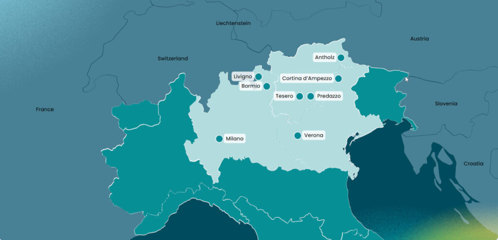Austragungsorte der Olympischen Winterspiele 2026
