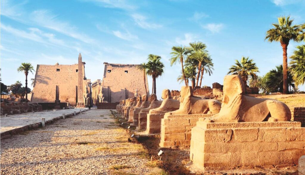 Sphinx Allee am Luxor-Tempel, Ägypten